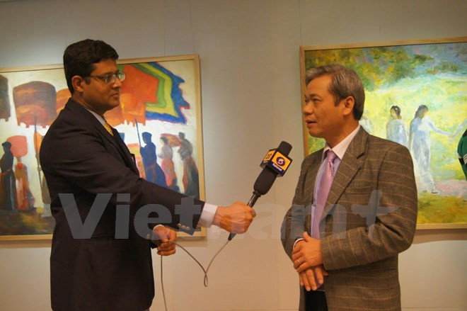 Exposition de peintures vietnamiennes en Inde ảnh 1 Exposition de peintures vietnamiennes en Inde ảnh 1