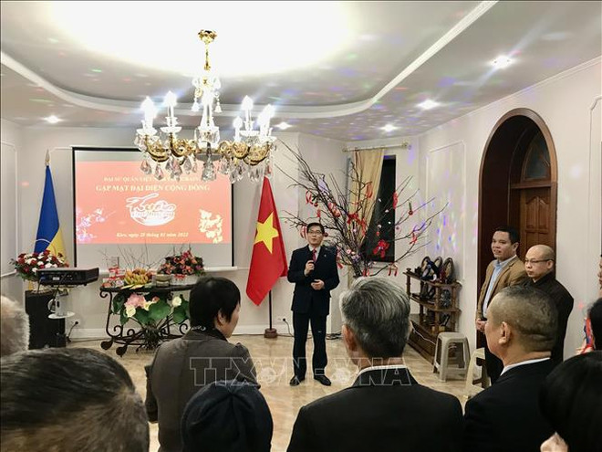 Des Vietnamiens en Ukraine fêtent le Nouvel An lunaire du Tigre 2022 ảnh 1 Des Vietnamiens en Ukraine fêtent le Nouvel An lunaire du Tigre 2022 ảnh 1