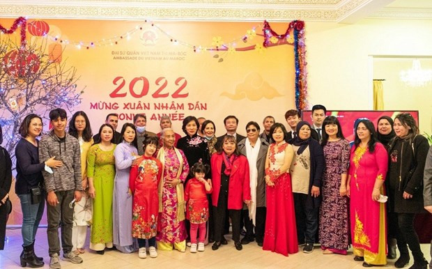 Des Vietnamiens en Tanzanie et au Maroc fêtent le Nouvel An lunaire du Tigre 2022 ảnh 2 Des Vietnamiens en Tanzanie et au Maroc fêtent le Nouvel An lunaire du Tigre 2022 ảnh 2