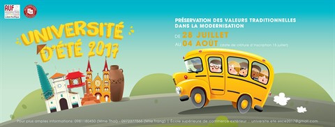 Rendez-vous à l’Université d’été francophone 2017 à Hanoï ảnh 1 Rendez-vous à l’Université d’été francophone 2017 à Hanoï ảnh 1