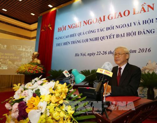 Ouverture de la 29e conférence sur la diplomatie à Hanoi ảnh 1 Ouverture de la 29e conférence sur la diplomatie à Hanoi ảnh 1