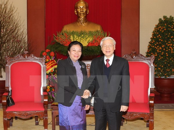 Nguyen Phu Trong reçoit l’envoyée spéciale du secrétaire général du PPRL ảnh 1 Nguyen Phu Trong reçoit l’envoyée spéciale du secrétaire général du PPRL ảnh 1