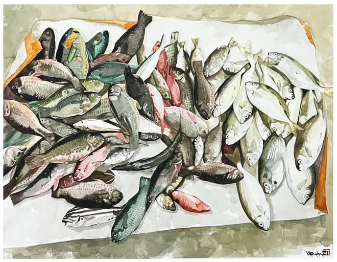 Une "Journée ensoleillée" pour les aquarelles de Hông Quân ảnh 2 Une "Journée ensoleillée" pour les aquarelles de Hông Quân ảnh 2