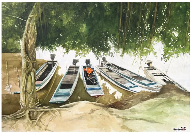 Une "Journée ensoleillée" pour les aquarelles de Hông Quân ảnh 1 Une "Journée ensoleillée" pour les aquarelles de Hông Quân ảnh 1