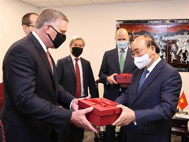 Le président Nguyên Xuân Phuc reçoit des sociétés énergétiques américaines ảnh 2 Le président Nguyên Xuân Phuc reçoit des sociétés énergétiques américaines ảnh 2