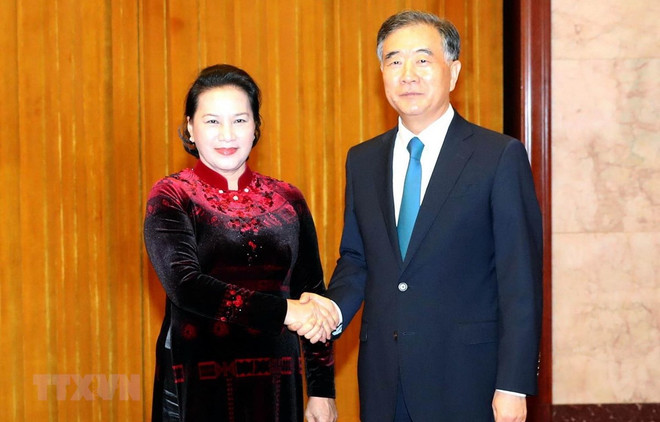 La présidente de l’AN vietnamienne rencontre le plus haut conseiller politique chinois ảnh 1 La présidente de l’AN vietnamienne rencontre le plus haut conseiller politique chinois ảnh 1