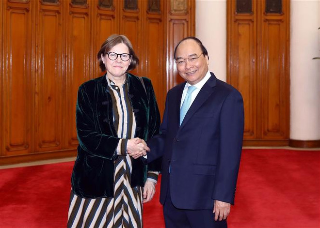 Le PM reçoit la vice-présidente du Parlement européen Heidi Hautala ảnh 1 Le PM reçoit la vice-présidente du Parlement européen Heidi Hautala ảnh 1