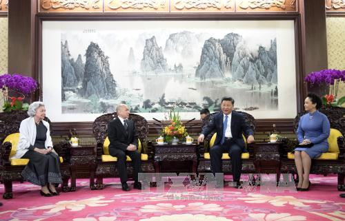 Entrevue entre le président chinois et le roi cambodgien ảnh 1 Entrevue entre le président chinois et le roi cambodgien ảnh 1