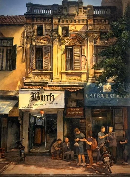 Souvenir d'un Hanoï ensoleillée à travers des tableaux d'un amoureux de la capitale vietnamienne ảnh 2 Souvenir d'un Hanoï ensoleillée à travers des tableaux d'un amoureux de la capitale vietnamienne ảnh 2