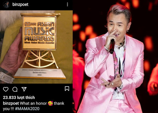 Trois artistes vietnamiens remportent des prix MAMA 2020 ảnh 1 Trois artistes vietnamiens remportent des prix MAMA 2020 ảnh 1