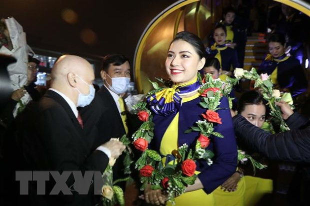 L'avion de Vietravel Airlines a atterri pour la première fois à l'aéroport de Phu Bai ảnh 1 L'avion de Vietravel Airlines a atterri pour la première fois à l'aéroport de Phu Bai ảnh 1