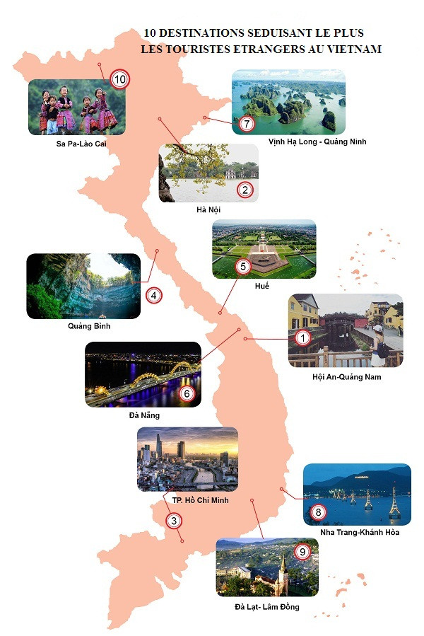 TripAdvisor publie sa liste des lieux séduisant le plus les touristes étrangers au Vietnam ảnh 1 TripAdvisor publie sa liste des lieux séduisant le plus les touristes étrangers au Vietnam ảnh 1