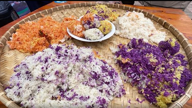 Goûter au xôi ngu sac, un plat haut en couleur de l’ethnie Lự ảnh 2 Goûter au xôi ngu sac, un plat haut en couleur de l’ethnie Lự ảnh 2