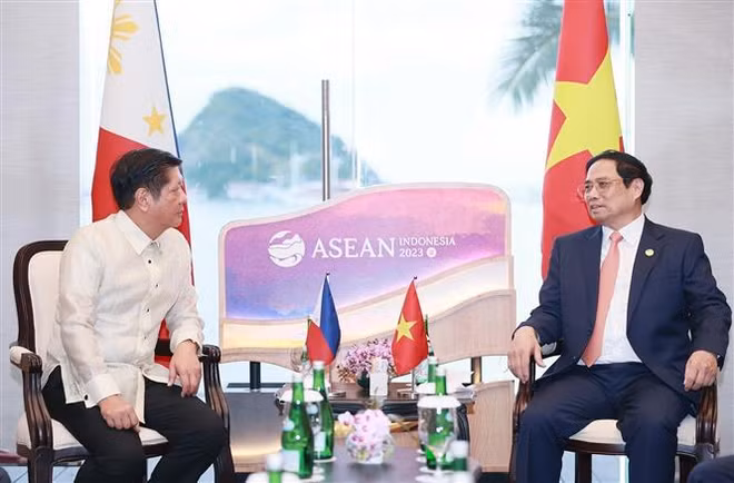 Le Premier ministre Pham Minh Chinh rencontre le président philippin ảnh 1