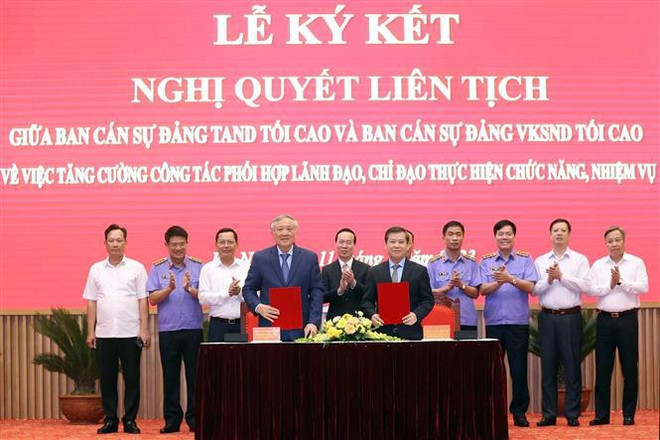 Le président Vo Van Thuong travaille avec le Parquet populaire suprême ảnh 2 Le président Vo Van Thuong travaille avec le Parquet populaire suprême ảnh 2