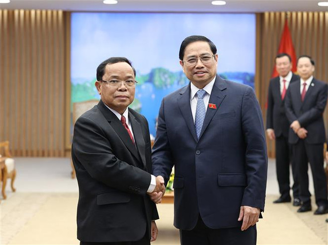Le PM reçoit le chef de la Commission centrale de contrôle et Inspecteur général d’Etat du Laos ảnh 1 Le PM reçoit le chef de la Commission centrale de contrôle et Inspecteur général d’Etat du Laos ảnh 1