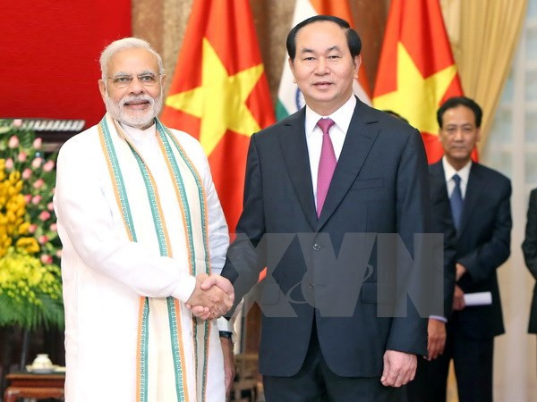 Le président Trân Dai Quang reçoit le Premier ministre indien ảnh 1 Le président Trân Dai Quang reçoit le Premier ministre indien ảnh 1