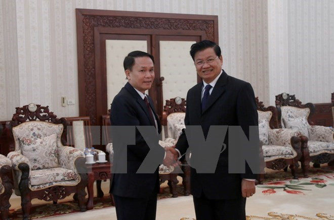 Le PM laotien salue le soutien de l'Agence vietnamienne d’information ảnh 1 Le PM laotien salue le soutien de l'Agence vietnamienne d’information ảnh 1