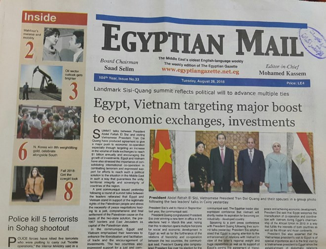 L’Egypte souhaite développer ses relations avec le Vietnam ảnh 1 L’Egypte souhaite développer ses relations avec le Vietnam ảnh 1
