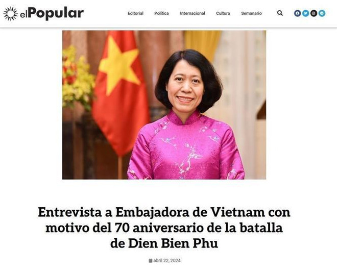 L'ambassadrice du Vietnam en Argentine souligne l'importance de la Victoire de Dien Bien Phu ảnh 1 L'ambassadrice du Vietnam en Argentine souligne l'importance de la Victoire de Dien Bien Phu ảnh 1