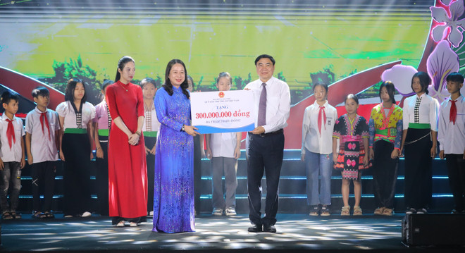 La présidente par intérim de la République Vo Thi Anh Xuân lance le Mois humanitaire national 2024 ảnh 2 La présidente par intérim de la République Vo Thi Anh Xuân lance le Mois humanitaire national 2024 ảnh 2