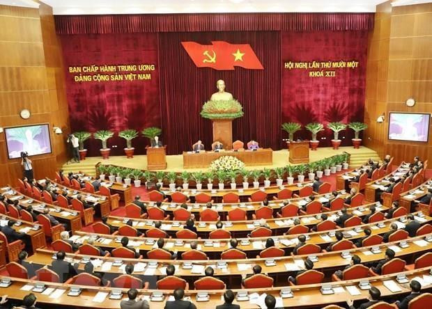 Quatrième journée de travail du 11e Plénum du Comité central du Parti ảnh 1 Quatrième journée de travail du 11e Plénum du Comité central du Parti ảnh 1