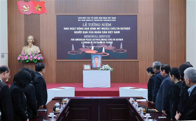 Cérémonie commémorative en hommage de la fidèle amie américaine du Vietnam, Merle Ratner ảnh 1 Cérémonie commémorative en hommage de la fidèle amie américaine du Vietnam, Merle Ratner ảnh 1