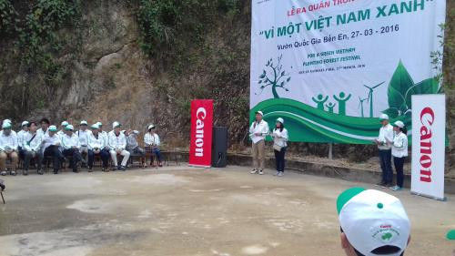 Canon Vietnam lance un programme de reboisement à Thanh Hoa ảnh 1 Canon Vietnam lance un programme de reboisement à Thanh Hoa ảnh 1