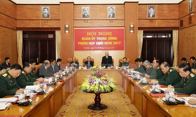 Le leader du PCV à la conférence-bilan de la Commission militaire centrale ảnh 1 Le leader du PCV à la conférence-bilan de la Commission militaire centrale ảnh 1
