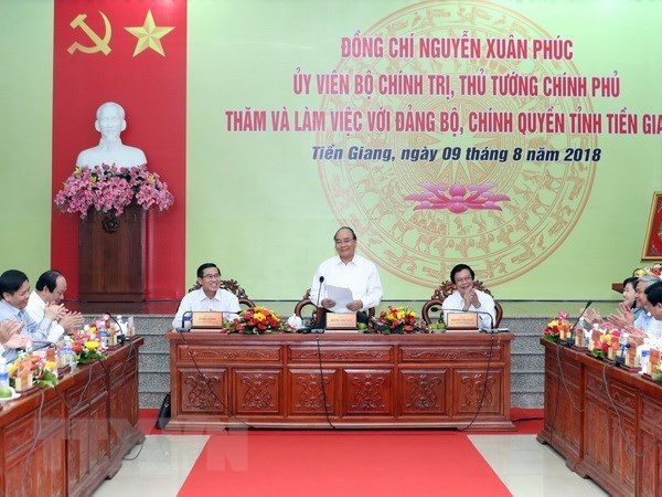 Le chef du gouvernement instaure cinq piliers pour l’économie de Tien Giang ảnh 1 Le chef du gouvernement instaure cinq piliers pour l’économie de Tien Giang ảnh 1