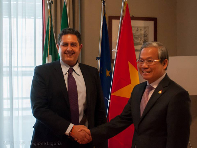 La région de Ligurie (Italie) souhaite renforcer sa coopération avec le Vietnam ảnh 1 La région de Ligurie (Italie) souhaite renforcer sa coopération avec le Vietnam ảnh 1