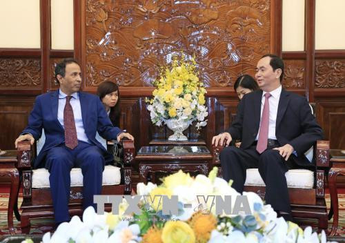 Le président Tran Dai Quang reçoit l'ambassadeur des Émirats arabes unis au Vietnam ảnh 1 Le président Tran Dai Quang reçoit l'ambassadeur des Émirats arabes unis au Vietnam ảnh 1