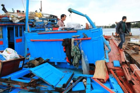 L’APV proteste contre la destruction d’un bateau de pêche vietnamien ảnh 1 L’APV proteste contre la destruction d’un bateau de pêche vietnamien ảnh 1