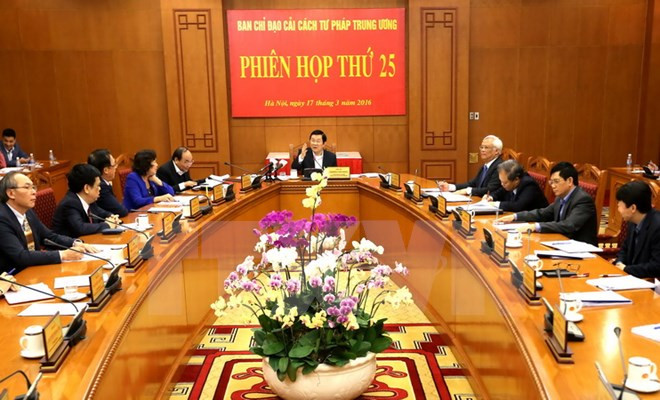 25e réunion de la Commission centrale de pilotage de la réforme judiciaire ảnh 1