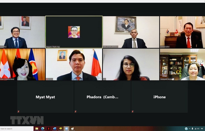 Le Comité de l'ASEAN à Berne tient une réunion en ligne ảnh 1 Le Comité de l'ASEAN à Berne tient une réunion en ligne ảnh 1
