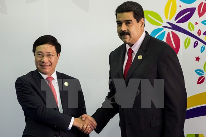 Rencontres du vice-PM Pham Binh Minh en marge du 17e sommet du MNA ảnh 1 Rencontres du vice-PM Pham Binh Minh en marge du 17e sommet du MNA ảnh 1