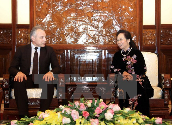 La délégation syndicale de la Biélorussie reçue par la vice-présidente Nguyen Thi Doan ảnh 1 La délégation syndicale de la Biélorussie reçue par la vice-présidente Nguyen Thi Doan ảnh 1
