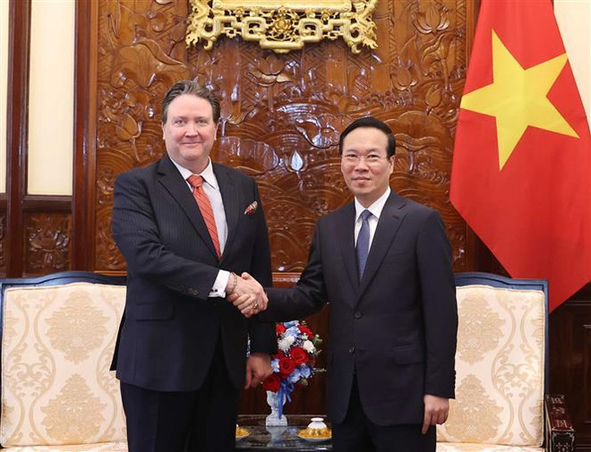Le président Vo Van Thuong reçoit l'ambassadeur des États-Unis au Vietnam ảnh 1 Le président Vo Van Thuong reçoit l'ambassadeur des États-Unis au Vietnam ảnh 1