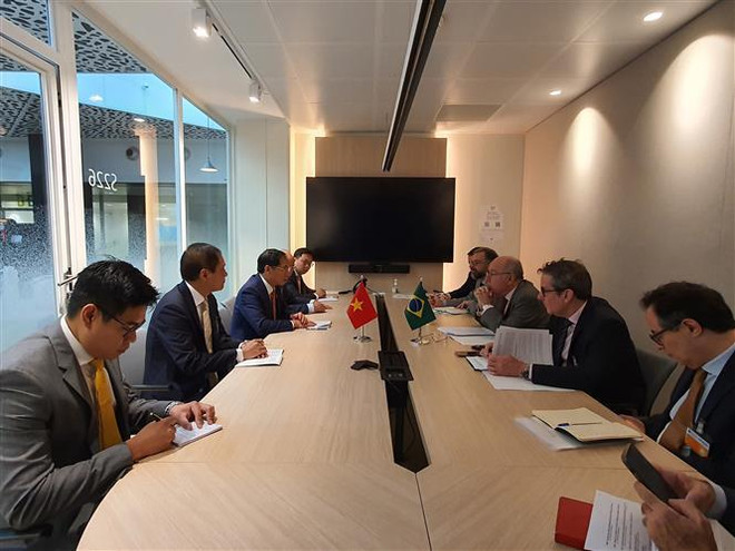 Le ministre vietnamien des AE rencontre des responsables du Brésil, de la France, de la CE et du Canada à Paris ảnh 1 Le ministre vietnamien des AE rencontre des responsables du Brésil, de la France, de la CE et du Canada à Paris ảnh 1
