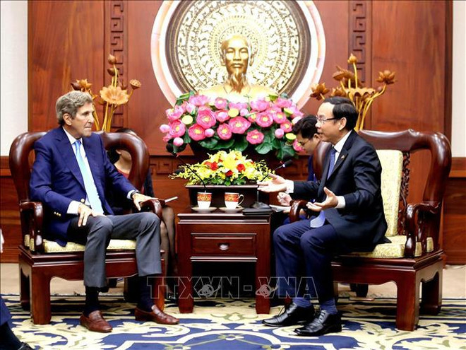 Le chef de Ho Chi Minh-Ville reçoit l'envoyé spécial du président des États-Unis pour le climat ảnh 1 Le chef de Ho Chi Minh-Ville reçoit l'envoyé spécial du président des États-Unis pour le climat ảnh 1