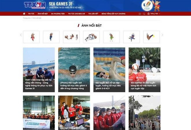 Le site web spécial de l'Agence vietnamienne d'Information sur les SEA Games 31 voit le jour ảnh 2 Le site web spécial de l'Agence vietnamienne d'Information sur les SEA Games 31 voit le jour ảnh 2