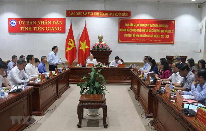 Le vice-président de l’AN vérifie les préparatifs des élections législatives à Tien Giang ảnh 1 Le vice-président de l’AN vérifie les préparatifs des élections législatives à Tien Giang ảnh 1