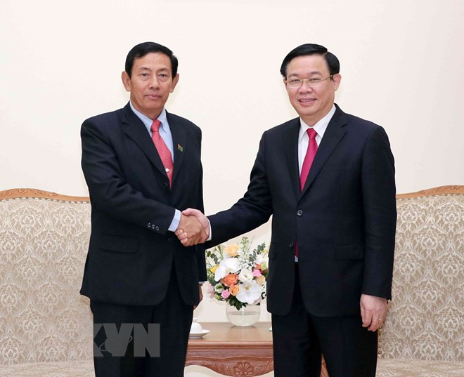 Le vice-PM Vuong Dinh Huê reçoit la délégation de l’USDP du Myanmar ảnh 1 Le vice-PM Vuong Dinh Huê reçoit la délégation de l’USDP du Myanmar ảnh 1