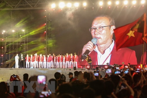 “Gloire au Vietnam”, cérémonie en l’honneur des sportifs en compétition aux ASIAD 2018 ảnh 1 “Gloire au Vietnam”, cérémonie en l’honneur des sportifs en compétition aux ASIAD 2018 ảnh 1