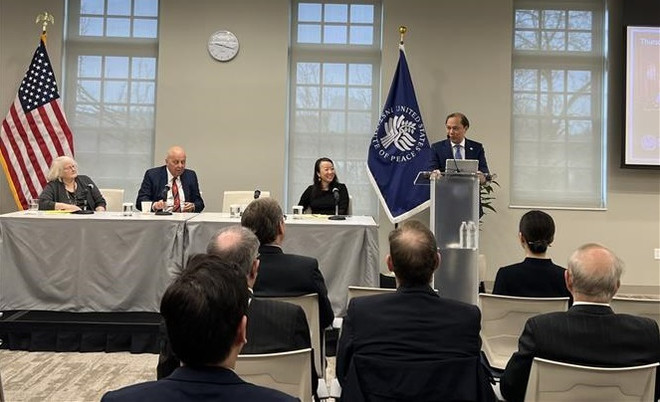 Echange de vues aux États-Unis sur le 50e anniversaire de la signature des Accords de Paris ảnh 1 Echange de vues aux États-Unis sur le 50e anniversaire de la signature des Accords de Paris ảnh 1