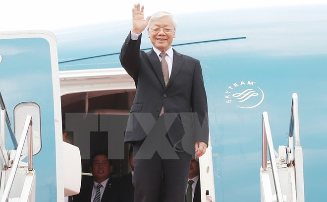Le SG du PCV Nguyen Phu Trong termine sa visite en Indonésie et au Myanmar ảnh 1 Le SG du PCV Nguyen Phu Trong termine sa visite en Indonésie et au Myanmar ảnh 1