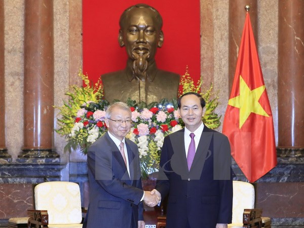 Le président Tran Dai Quang reçoit le président de la Cour suprême sud-coréenne ảnh 1 Le président Tran Dai Quang reçoit le président de la Cour suprême sud-coréenne ảnh 1