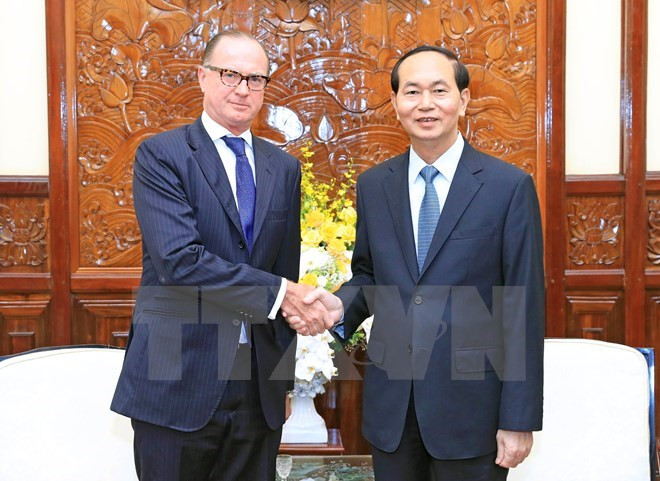 Le président Tran Dai Quang reçoit l'ambassadeur d'Autriche ảnh 1 Le président Tran Dai Quang reçoit l'ambassadeur d'Autriche ảnh 1