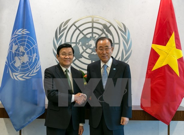 Entrevue Truong Tan Sang – Ban Ki-moon ảnh 1 Entrevue Truong Tan Sang – Ban Ki-moon ảnh 1