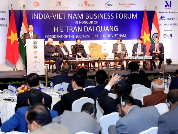 Le président Tran Dai Quang participe à un forum d’affaires Vietnam-Inde ảnh 1 Le président Tran Dai Quang participe à un forum d’affaires Vietnam-Inde ảnh 1